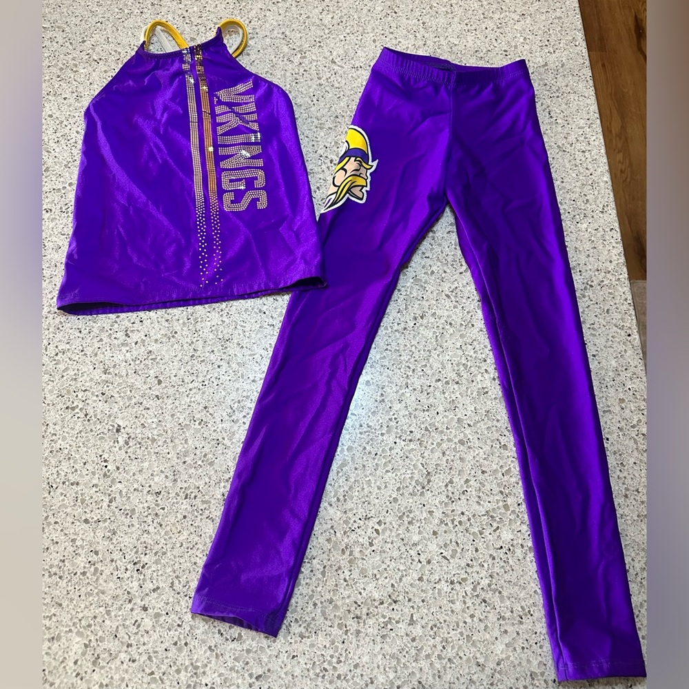 Official MN Vikings MVC Junior Cheerleader Costume 2-piece Set by The LineUp